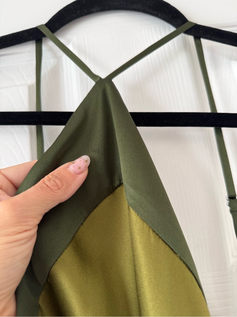 Reformation Jillian Silk Halter Neck Maxi Dress Pear Green - Picture 5 of 14